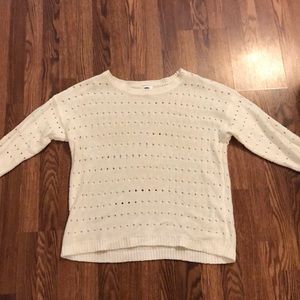 Lightweight cream sweater for spring